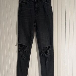 American Eagle Outfitters Black Short Denim Shorts, size 000